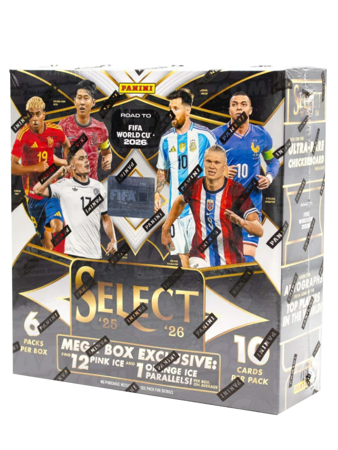 2025/26 Panini Select Road to FIFA World Cup Fußball Mega Box