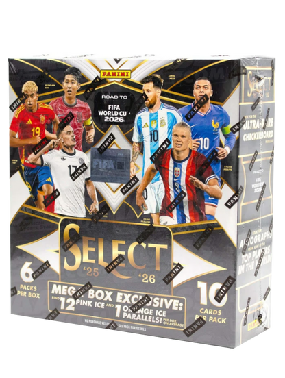 2025/26 Panini Select Road to FIFA World Cup Fußball Mega Box
