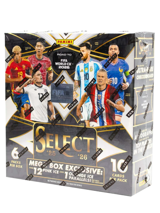 2025/26 Panini Select Road to FIFA World Cup Fußball Mega Box