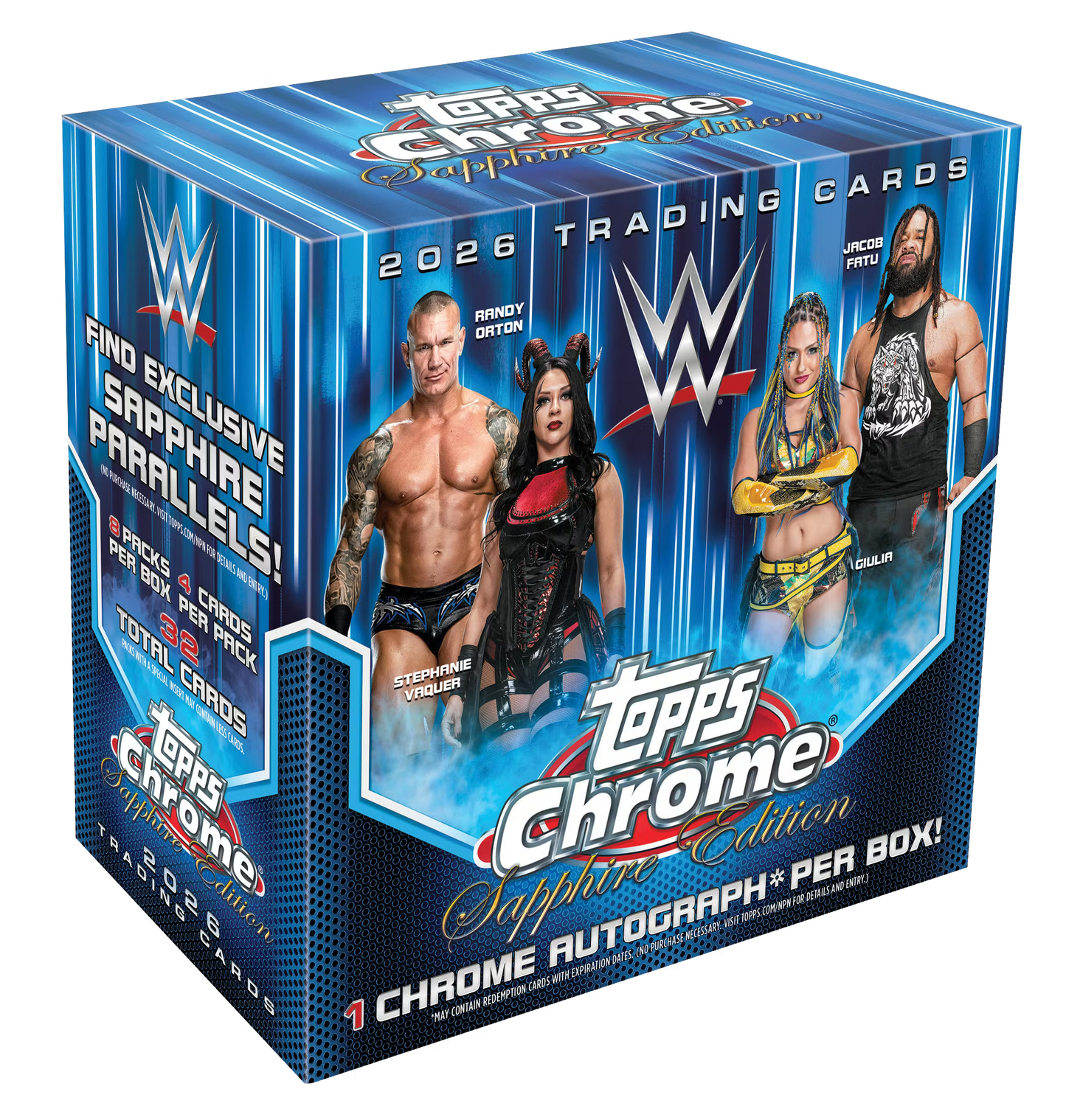 WWE Break #56 - Full Case 2026 Topps Chrome WWE Sapphire - Livebreak 20.05