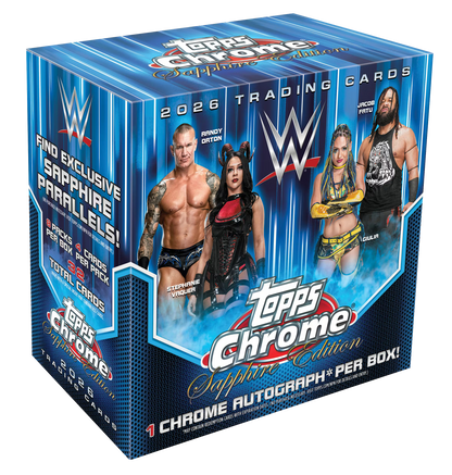 WWE Break #62 - Full Case 2026 Topps Chrome WWE Sapphire - Livebreak 31.05