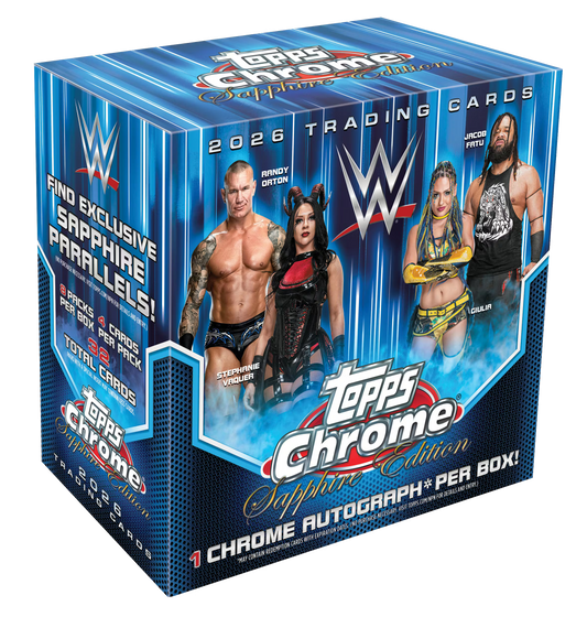 WWE Break #62 - Full Case 2026 Topps Chrome WWE Sapphire - Livebreak 31.05