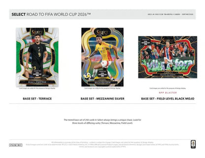 2025/26 Panini Select Road to FIFA World Cup Fußball Mega Box