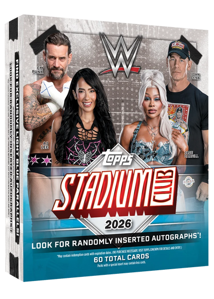 2026 Topps Stadium Club WWE - Mega Box - Sealed nach Hause